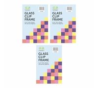 M1SS 4’’x 6’’ Inch Glass Front Clip Frame, Snap Design Picture Frame - MDF Photo Frame for Home, Office, Café & Shop Decoration - Modern Wall Display Frame for Photos, Posters & Artwork (Pack of 3)