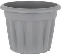 M1SS 40cm Grey Round Plastic Plant Pot Nursery Planter Decorative Garden Flower Pot Container for Indoor Outdoor Bonsai Plants, Aloe, Herb, Orchid and More Plants/Flowers - Made In UK