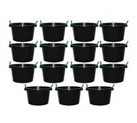 M1SS 45L Black Heavy Duty Multipurpose Plasterer Mixing Cement Muck Water TUB/Bucket Storage Builders Bucket with Rope (Pack of 15)