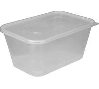 M1SS 50 x 1000ml Microwave Plastic Containers with Lids, Heavy Duty Plastic