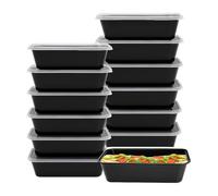 M1SS 500ML Meal Prep Containers with Lids - Reusable Food Storage Boxes - Microwave & Freezer Safe Takeaway Containers - 17 oz Lunch Box for Portion Control & Batch Cooking (25 Pack)