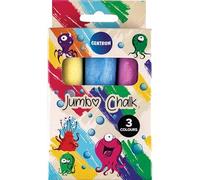 M1SS (6 Packs)- Jumbo Colour Pavement Chalk Garden, Chunky Chalks, Easy to Wash, Jumbo Chalk, Bright Colours (Yellow, Blue, Pink)
