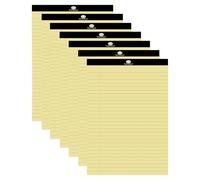 M1SS (7 Pads) A4 Legal Pad 50 Sheets Yellow Feint Margin Ruled Perforated Paper Refill Notepad Lined Writing Pads Memo Book Top Bound (7)