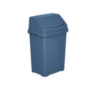 M1SS 8L Swing Top Lid Waste Bin - Lightweight Durable Heavy Duty Plastic Gloss Finish Small Rubbish Bin for Kitchen, Bathroom, Bedroom, Office & Desk - Compact Indoor Waste Basket (Navy Blue)