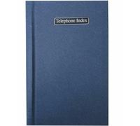 M1SS A-Z Telephone & Address Book - A5 Size, Hardback Cover, Wirebound - Blue Index Notebook for Contacts, Numbers, Emails & Addresses