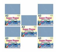 M1SS A3 - 250 Sheets Assorted 5 Bright Colours Sugar Papers 5 Packs | 70 GSM Quality Origami Art & Craft Paper, Ideal for Art & Craft, Schools DIY Projects and Activities