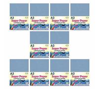 M1SS A3 Bright Assorted Colour Sugar Papers 500 Sheets - 70 GSM Smooth Quality Sugar Papers Ideal for Versatile Art & Crafts Schools Creative DIY Projects and Activities