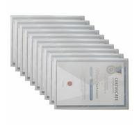 M1SS A4 Clear Document Folders Plastic Wallets Folder - 50 Pack Popper Wallet with Button Closure (Clear)