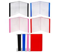 M1SS A4 Display Books 20 Pocket Folders with Plastic Sleeves, Random Color, Classic Style, 10 Pack