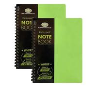M1SS A4 Excellency Poly Notebook - Twin Wire Wiro Bound | 140 Pages | 68 GSM | Durable PP Cover | Premium Ruled Note Book for School, Office & Personal Use (Green)