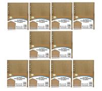 M1SS A4 File Dividers 10 Pack - 10 Part Subject Dividers, Kraft Brown Coloured, Index Divider, Multi-Hole Punched A4 Dividers for Lever Arch Files, Ring Binders, Office & School