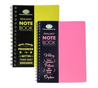 M1SS A4 Notebook Twin Wire Pack Of 2 - Spiral Bound, 140 Pages Each, Premium Quality Paper, Durable PP Cover, Ruled Writing Pad for Note Taking, School, Office & College, Large Exercise Book