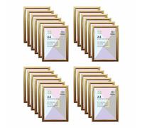 M1SS A4 Photo Frame Gold, BULK BUY Pack of 24, Styrene Front Picture Frame, Certificate, Art Print Poster, Gold Frames, A4 Photo Collage Gallery Display (21cm x 29.7cm)