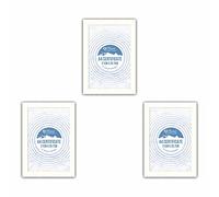 M1SS A4 Photo Frame White Border Picture Frame Print Size 21 x 29.7 cm Certificate Frame for Wall Mount or Table Top Display With Clear Glass Ideal For Wall or Desk Decoration (Set of 3)