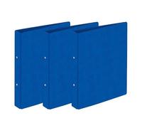 M1SS A4 Ring Binder File Blue - Pack of 3 | 2 O-Ring Folder 35mm Spine | Office School Document Organiser | Recycled Board