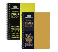 M1SS A4 Ruled Spiral Notebook 140 Pages 68 GSM Paper, Durable PP Cover, Twin Wire bound A4 Writing Pad for School, College, Office, Revision & Notes