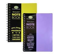 M1SS A4 Twin Wire Bound Notebook 140 Ruled Pages 68 GSM Premium Paper - Durable PP Cover Spiral Bound Writing Pad for School, Office & College - Single Line Exercise Book