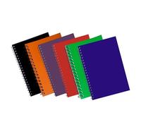 M1SS A5 Twin Wire Spiral Notebook - 140 Ruled Pages, 68 GSM Quality Paper, Cardboard Cover with Premium Look - Lined Notepad for School, College, Office, Meeting Notes to Do Lists & Versatile Use