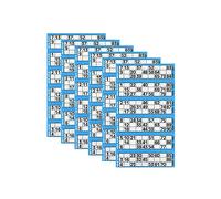 M1SS Amazing Eye Catchy Bright Colour Bingo Pads- 480 Bingo Tickets To View Flyers Big, Bold and Easy to Read- Party Set Perfect For Christmas Evening, Pack of 6 (Sky Blue)
