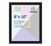 M1SS Black 8" x 10" Picture Frame with Styrene front Sleek Design Photo Frames Wall Hanging Tabletop for Wedding Christmas Family Home Office Classic Wall Décor