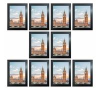 M1SS Black Photo Frames A4 (Set of 10) Multi Picture Frames with Glass Front for Displaying Multiple Photos on Walls Mounted and Tabletop Room Decoration Modern style