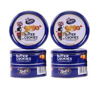 M1SS BRIT Biscuits Butter Cookies Selection Box (140g) - 6 Packs of Luxury Danish Butters Cookies in Airtight Tin, Danish Butter Biscuits in Decorative Tin - Traditional Recipe, Gift-Ready & For Tea