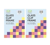 M1SS Clip Frame Picture Photo Frames Poster Frameless (Pack of 2, 7x5 Glass)