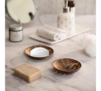 M1SS Coconut Shell Eco-friendly Soap Dish/Soap holder Coconut Shell Eco-Friendly Wooden Soap Holder/Dish/Box for bathrooms, wash basins, kitchen sinks (Set of 2)