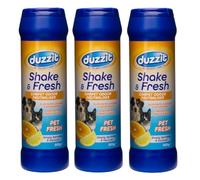 M1SS Duzzit Shake & Vac Carpet Freshener - 4 x 500gm Carpet Odour Neutraliser Powder - Freshens Carpet & Rugs Simply Sprinkle & Vaccum (Pet Fresh Pk 3)