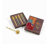 M1SS Exotic Tea Treasures Gift Box by Chayam Tea - 4 Premium Loose Leaf Teas in Glass Tubes - Chamomile, Turmeric, Moroccan Mint & Himalayan Green - Luxury Tea Hamper for Gifting, Christmas