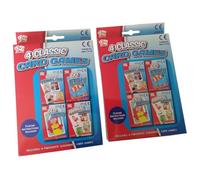 M1SS Family Leisure Traditional Classic Board Games - Chess, Ludo, Dominoes, Snake & Ladder, Match 4, Tumbling Tower & More -for Family Fun & Travel Sets (4 CLASSIC CARD GAMES)