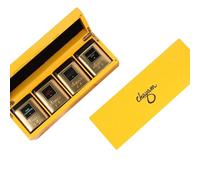 M1SS Fine Tea Chest Gift Box with 4 Premium Loose Leaf Teas in Reusable Tins - Moroccan Mint, Hibiscus Bliss, Pure Chamomile & Himalayan Green - Luxury Wooden Chest Tea Hamper for Gifting