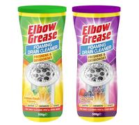 M1SS Foaming Drain Cleaner (Set of 2) Elbow Grease - Lemon Fresh & Berry Blast Fragrances - Powerful Sink & Pipe Cleaner, 500g Each