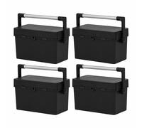 M1SS FOUR x Bam 46cm Tool Box & Lid Black Recycled Removable insert tray with Strong aluminium handle with ridged grips Manufactured from 100% recycled plastic - made in U.K.
