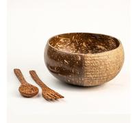 M1SS Hand-Carved Jumbo Coconut Bowl | 900 ML Capacity | Eco-Friendly & Sustainable | Perfect for Hearty Meals, Salads, Smoothie Bowls, and More | Natural Coconut Shell