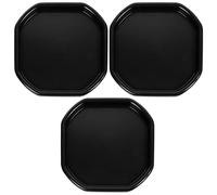M1SS Heavy-Duty Plastic Small Mixing Tray - Black Tuff Tray for Sand, Water, Cement, Messy Play, Garden & Beach Use (Set of 3)