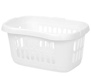 M1SS High Grade Plastic Hipster Laundry Baskets Washing Clothes Linen Storage Bin Tidy (Ice White)