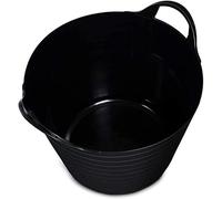 M1SS Large Medium Small Flexi Tub Garden Home Flexible Colour Storage Container Bucket Polyethylene Flexi Tub- MADE IN U.K (Black, 26L)