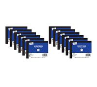 M1SS Multiple Packs of Receipt Book with Carbon Sheets 1 - 80 Pages Numbered Set Professional Invoice Pads Duplicate Invoice Books Includes Text - 'Date', 'Received from', 'The Sum of’ (12 Books)