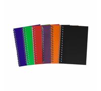 M1SS Notebook A5, 6 Pack - Journal A5 Notebook 140 Pages 68 GSM Notepad with Lined Pages, Wirebound & Bright Paper for office, School, Home