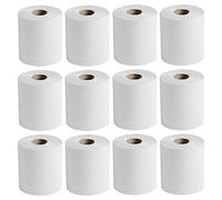 M1SS (Pack of 12) White Paper Tissue Rolls 2 Ply Embossed Centre Feed with 40GSM 300 Sheets, Strong and Absorbent, Multipurpose Wipe & Clean, Kitchen Towels for Cleaning, Wiping