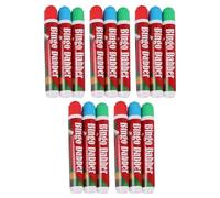 M1SS Pack of 15 - Bingo Dabber Non-Drip Dot Markers Stationery Bingo Marker Pens Daubers for Playing Bingo Tickets, Flyers, Lotto Game, Arts & Craft, Paper Marking, Indoor & Outdoor Use