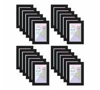 M1SS Pack of 24 6x4 Photo Frame, BULK BUY Black Picture Frames, Elegant Design for Wall and Table Decoration