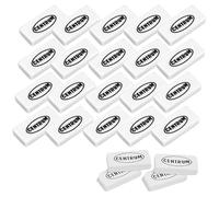M1SS Pack of 24 White Erasers - Synthetic Rubber | 30x14x6mm | Non-Smudge Pencil Erasers for School, Office, Art & Drawing Use