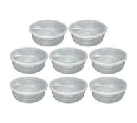 M1SS Pack of 8 2500ML Clear Round Plastic Containers with Airtight Lids Storage Containers Perfect for Food Meal Prep & 3D Filament Spools Storage, BPA-Free Microwave, Freezer Safe