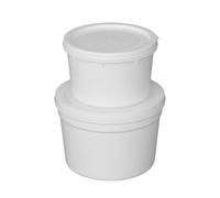M1SS Plastic Food Storage Rice Tubs Combo Set - 1L & 2L Airtight Containers with Lids - Durable, Reusable Kitchen Storage Boxes - Set of 20 (10 x 1L + 10 x 2L) - White