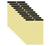 M1SS (Set of 10) A4 Legal Pad - 50 Sheets Yellow Feint Margin Ruled, Perforated Paper Refill Notepad, Lined Writing Pads - Memo Book Top Bound