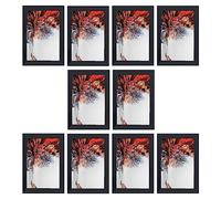 M1SS (Set of 10 Classic Design 4 x 6 Inches Photo Frame Glass Front Window Black Colour Frame Sleek Design Amazing Collection Of Small Picture For Home Office (Wall Hanging & Tabletop)