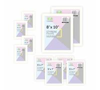 M1SS Set of 10 Gallery Wall Frame Set in White - Two 8x10, Four 5x7, Four 6x4 Frames - Collage Photo Frames for Wall with Horizontal and Vertical Formats for Wall and Tabletop