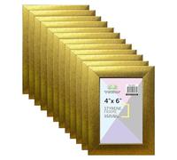 M1SS (Set of 12 - Gold Photo Frames 4x6'', Smooth Finish Multi Picture Frames with Styrene Front for Displaying Multiple Photos on Walls Mounted and Tabletop Room Decoration Modern style